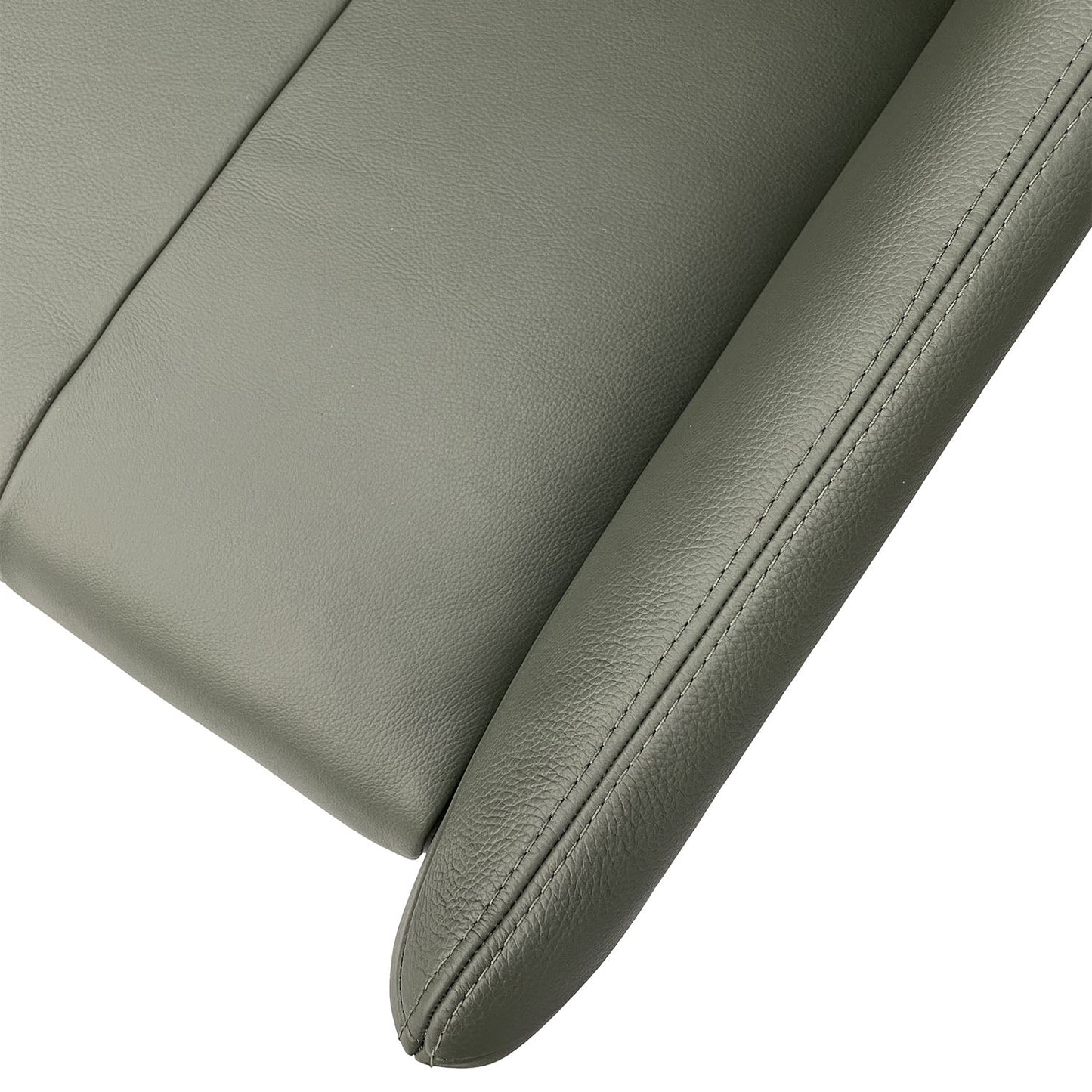 Homedock Sofá 4 Lugares Diggory 236 cm - Couro Natural Verde c/ Preto Minuano