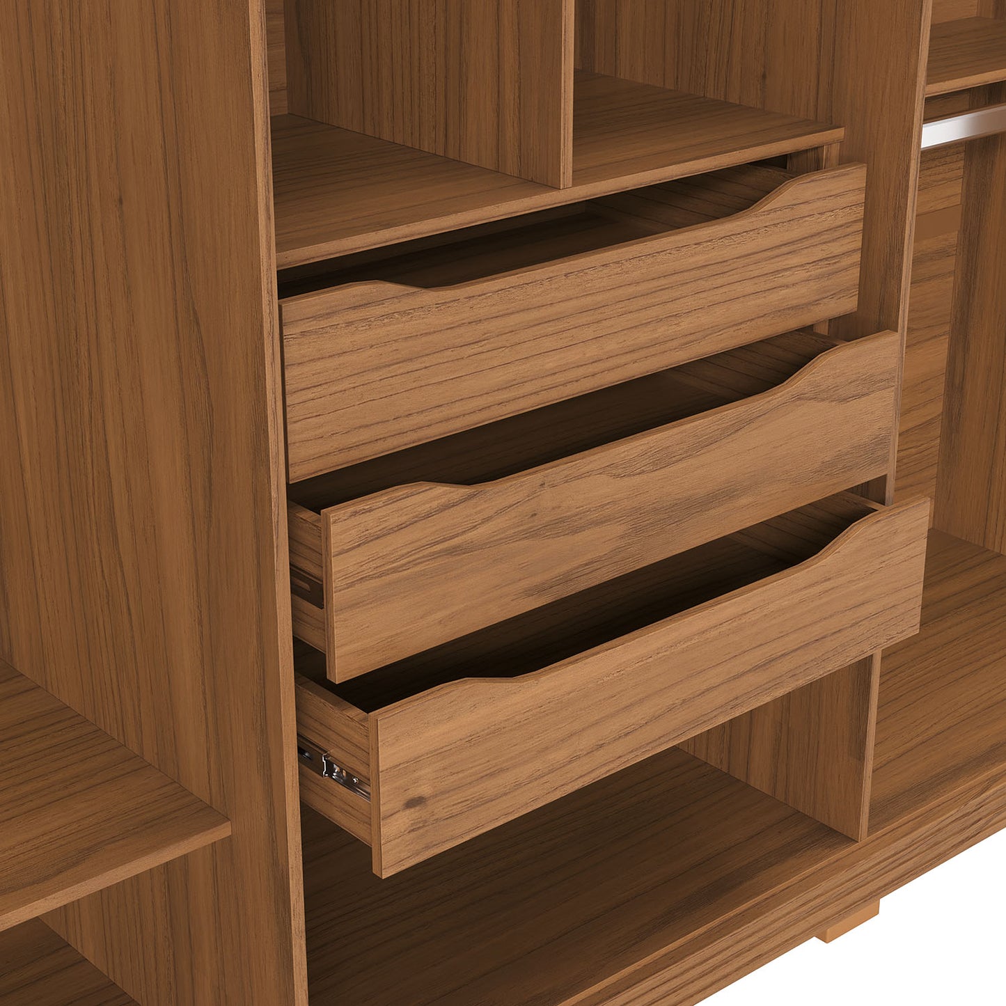 Guarda-Roupa Casal 6 Portas 3 Gavetas 100% MDF Memphis 246 cm - Canella