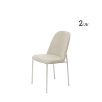 Homedock Conjunto de 2 Cadeiras Lucille - Off White Fosco c/ Soft Palha Móveis Província