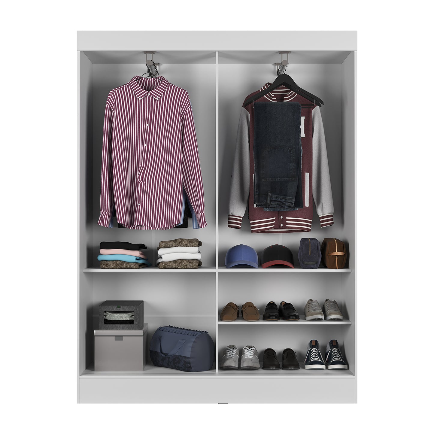 Guarda-Roupa Solteiro 2 Portas de Correr Harry 135 cm - Branco