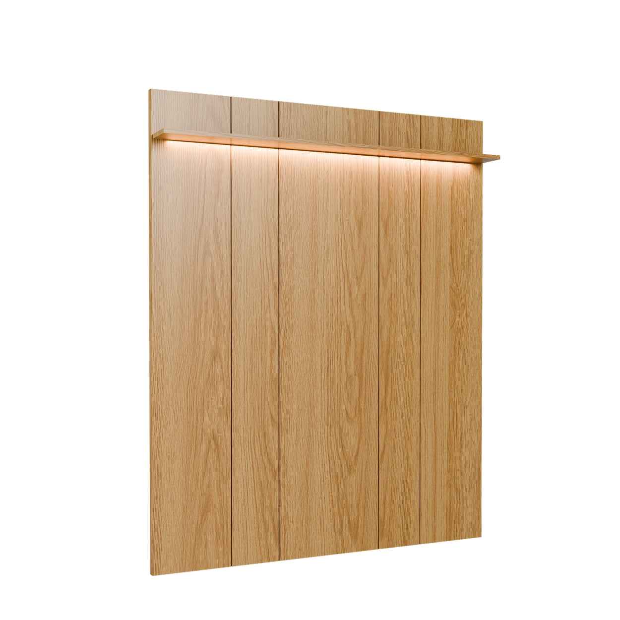 Painel para TV Até 85” com Prateleira e LED Neon Float 178 cm - Carvalho