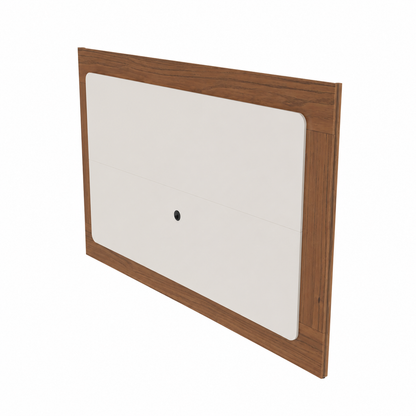 Rack Flynt com Painel Oslo para TV até 75” 3 Portas 219 cm - Canella c/ Off White Fosco