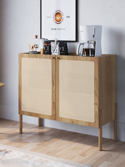 Aparador Bar 2 Portas Palhinha Urdi 93 cm - Mel