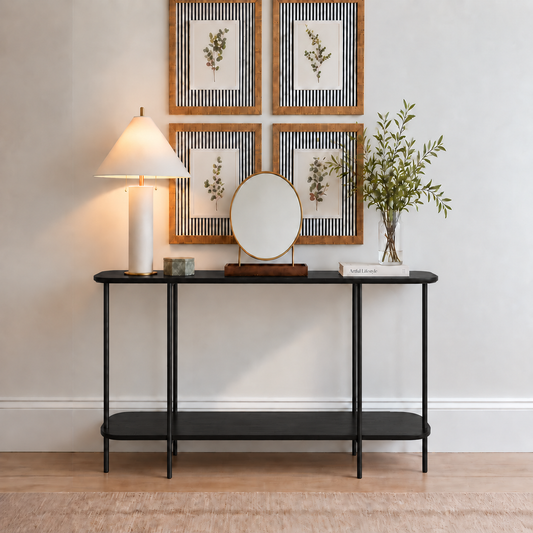 Aparador com pés em Metal Biophilia 90 cm - Preto