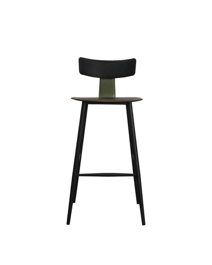 Banqueta Alta de Aço Estofada Évoa - Preto e Verde