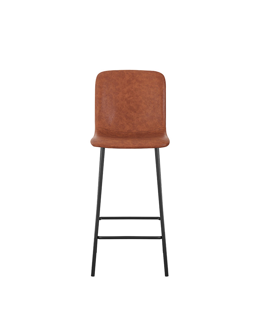 Banqueta Alta de Aço Estofada Millow - Marrom