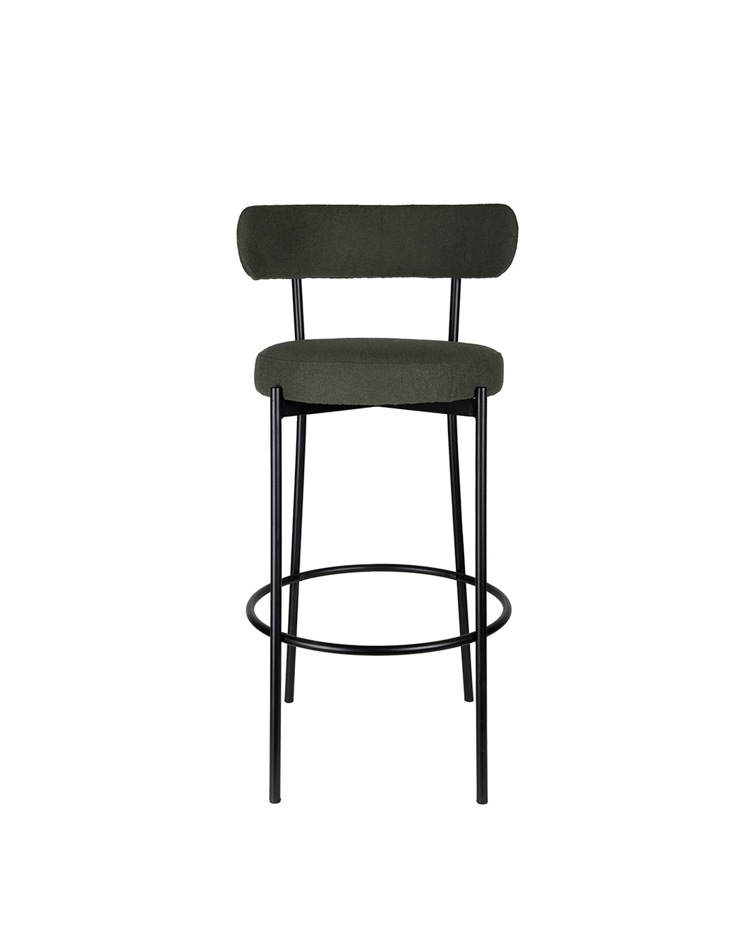 Banqueta Alta de Aço Estofada Olyra - Verde