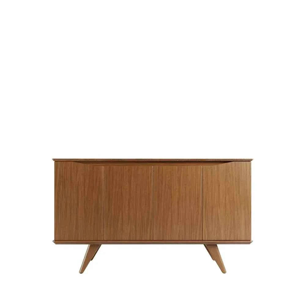 Buffet 4 Portas Pés Madeira Maciça Olive 135 cm - Natural
