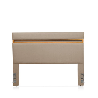 Cabeceira King Estofada Mira 193 cm - Mel c/ Linho Bege