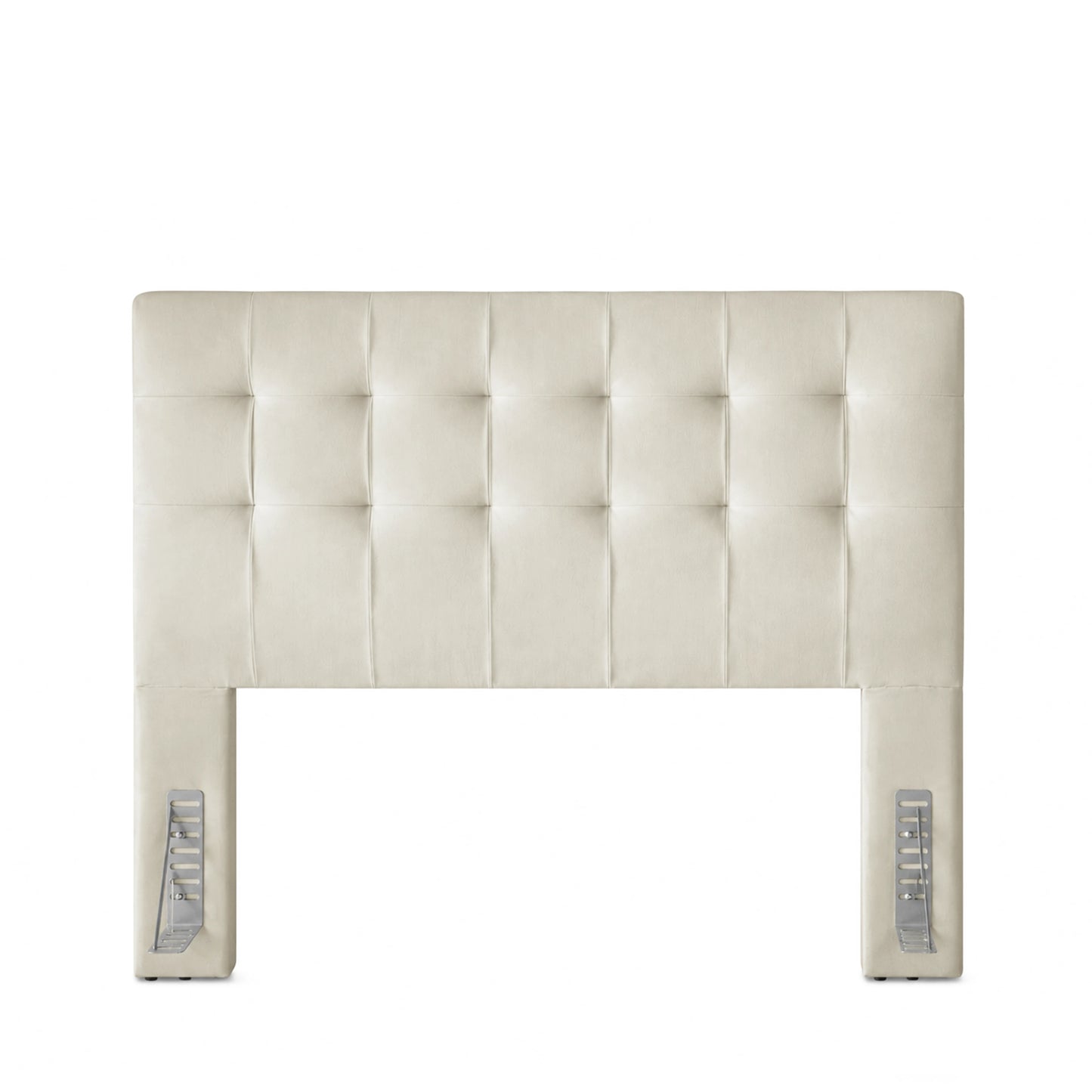 Cabeceira King Estofada Serena Capitonê 193 cm - Linho Off White