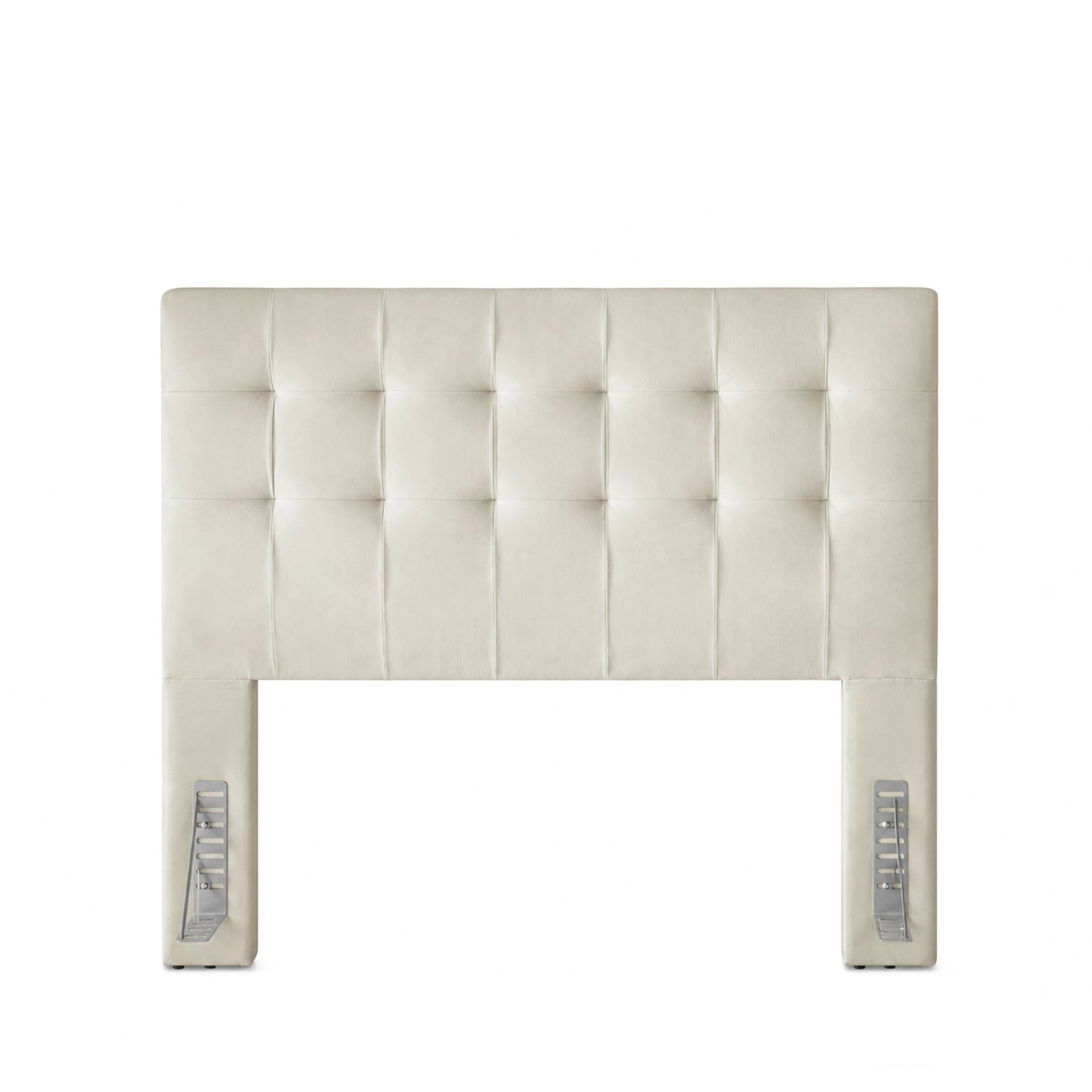 Cabeceira Queen Estofada Serena Capitonê 160 cm - Linho Off White