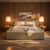 Cama Estofada Queen com Cabeceira Nora - Linho Fendi