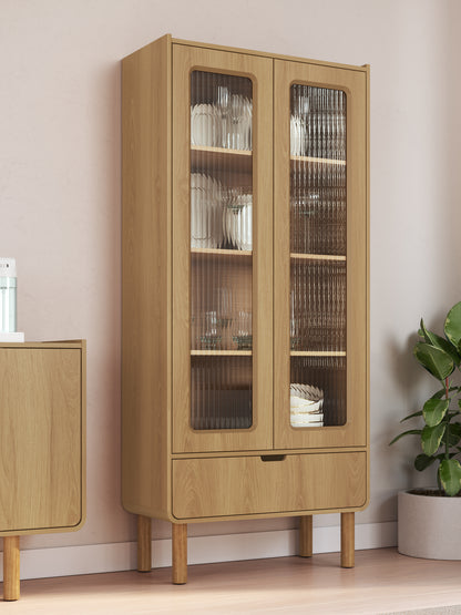 Cristaleira Orgânica 2 Portas Yume 80 cm - Mel