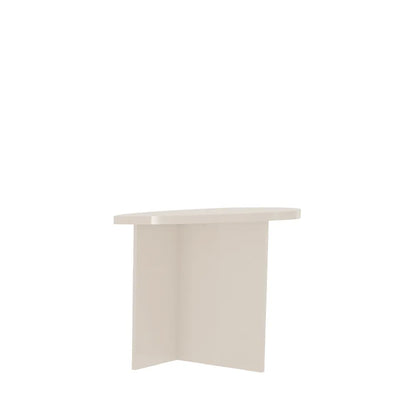 Mesa Lateral Triangular para Sala Elia 50 cm - Off White