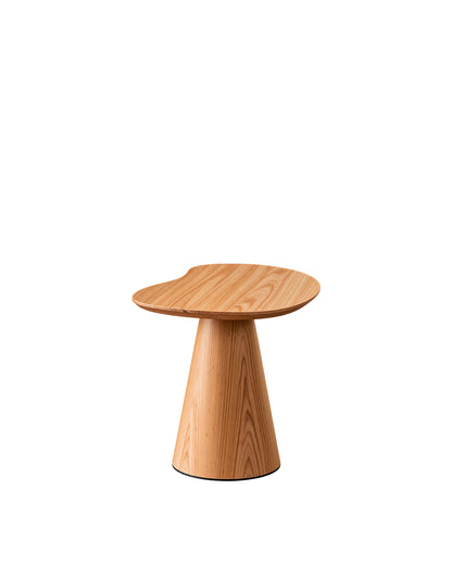 Mesa Lateral com Tampo Orgânico de Lâmina de Madeira Tellina 46 cm - Mel