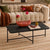 Mesa de Centro Retangular com pés em Metal Biophilia 93 cm - Preto