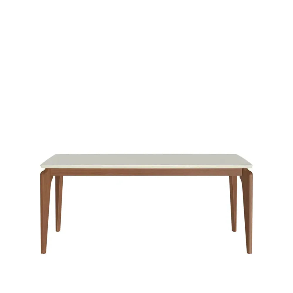 Mesa de Jantar New Lauren 180 cm - Natural c/ Off White Fosco