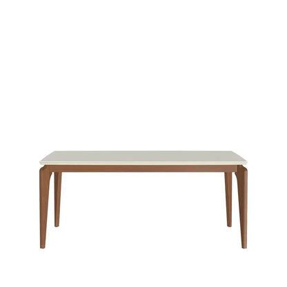 Mesa de Jantar New Lauren 180 cm - Natural c/ Off White Fosco