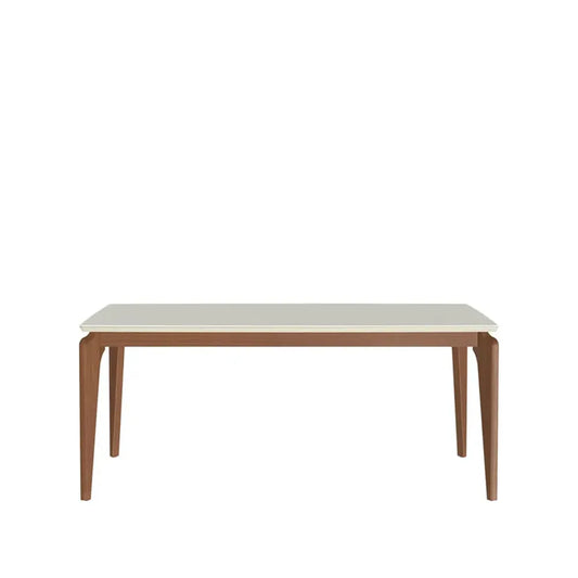 Mesa de Jantar New Lauren 180 cm - Natural c/ Off White Fosco