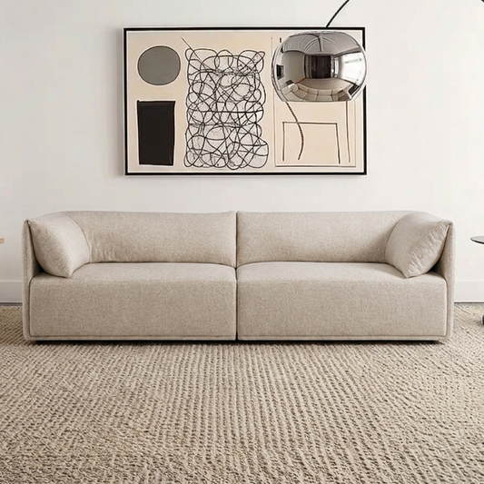 Sofá 3 Lugares Dali 200 cm - Linho Texturizado Bege