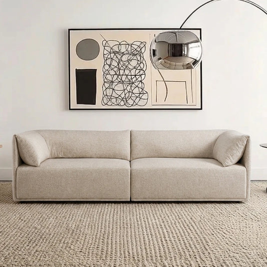 Sofá 3 Lugares Dali 200 cm - Linho Texturizado Bege