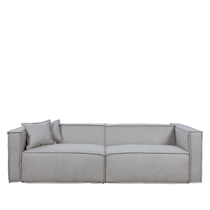 Sofá 4 Lugares Freddo 250 cm - Linho Texturizado Cinza