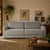Sofá Cama Retrátil e Reclinável 3 Lugares Hudson 210 cm - Linho Texturizado Cinza