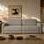 Sofá Cama Retrátil e Reclinável 4 Lugares Hudson 270 cm - Linho Texturizado Cinza