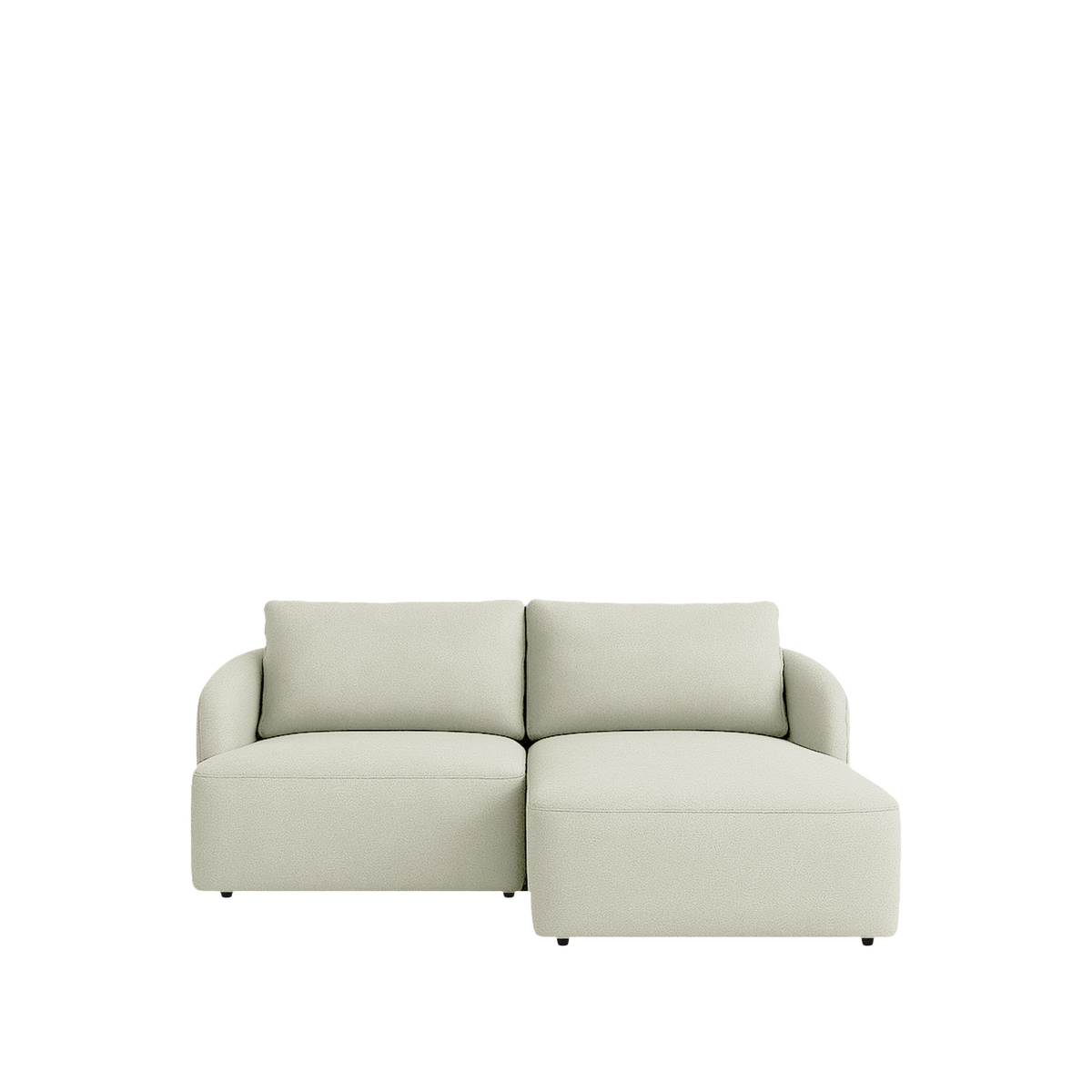 Sofá Modular com Chaise Lado Direito 3 Lugares Mood 194 cm - Linho Bege