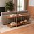 Sofá Table com pés em Metal Biophilia 100 cm - Mel c/ Champanhe