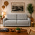 Sofá 3 Lugares Capri 190 cm - Linho Texturizado Cinza c/ Natural