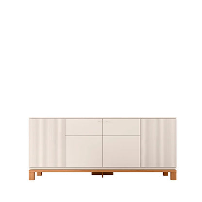 Buffet 4 Portas Capri 180 cm - Off White c/ Natural
