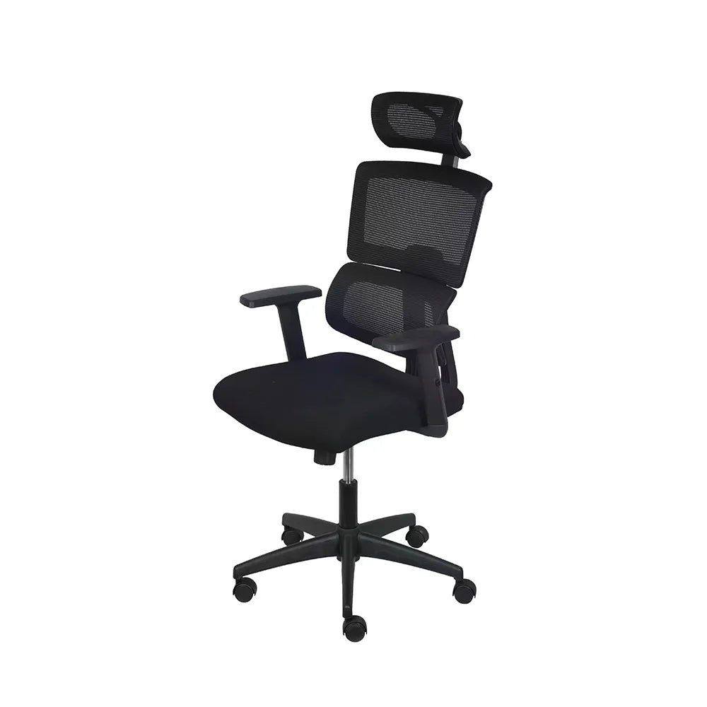 Cadeira de Escritório Giratória com Apoio de Braço e Regulagem de Altura Travis - Preto
