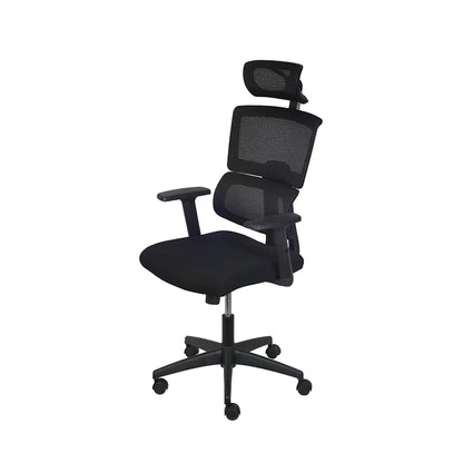 Cadeira de Escritório Giratória com Apoio de Braço e Regulagem de Altura Travis - Preto