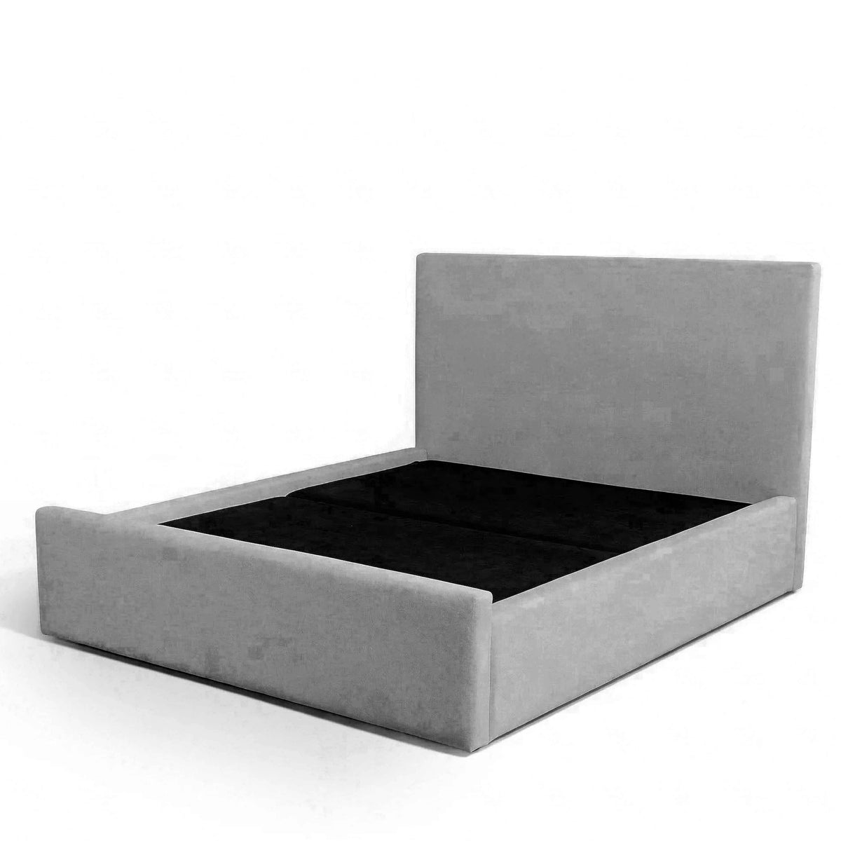 Cama Estofada King com Cabeceira Alicia - Linho Cinza