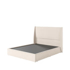 Cama Estofada de Casal com Cabeceira Ayla - Linho Texturizado Off White