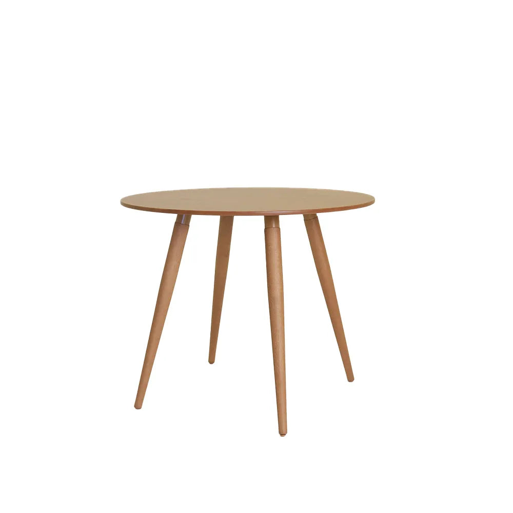 Mesa de Jantar Redonda para 4 Lugares Ollie 90 cm - Natural c/ Canella