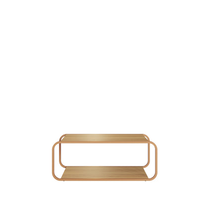 Mesa de Centro Retangular Dunna 80 cm - Mel c/ Dourado