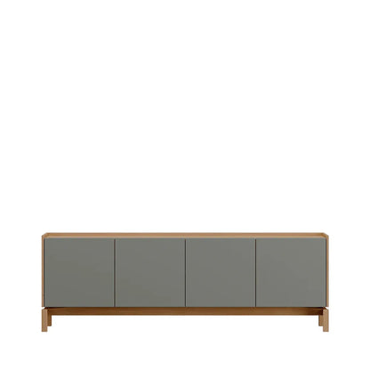 Rack para TV Até 50” 2 Portas 2 Gavetas Amsterdã 180 cm - Natural c/ Verde