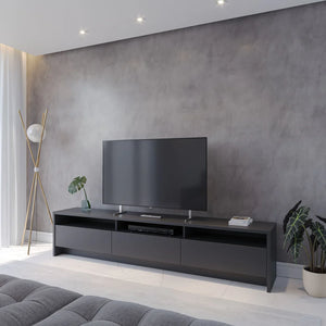 Rack para TV Até 75" 3 Portas Aspen 184 cm - Preto Fosco