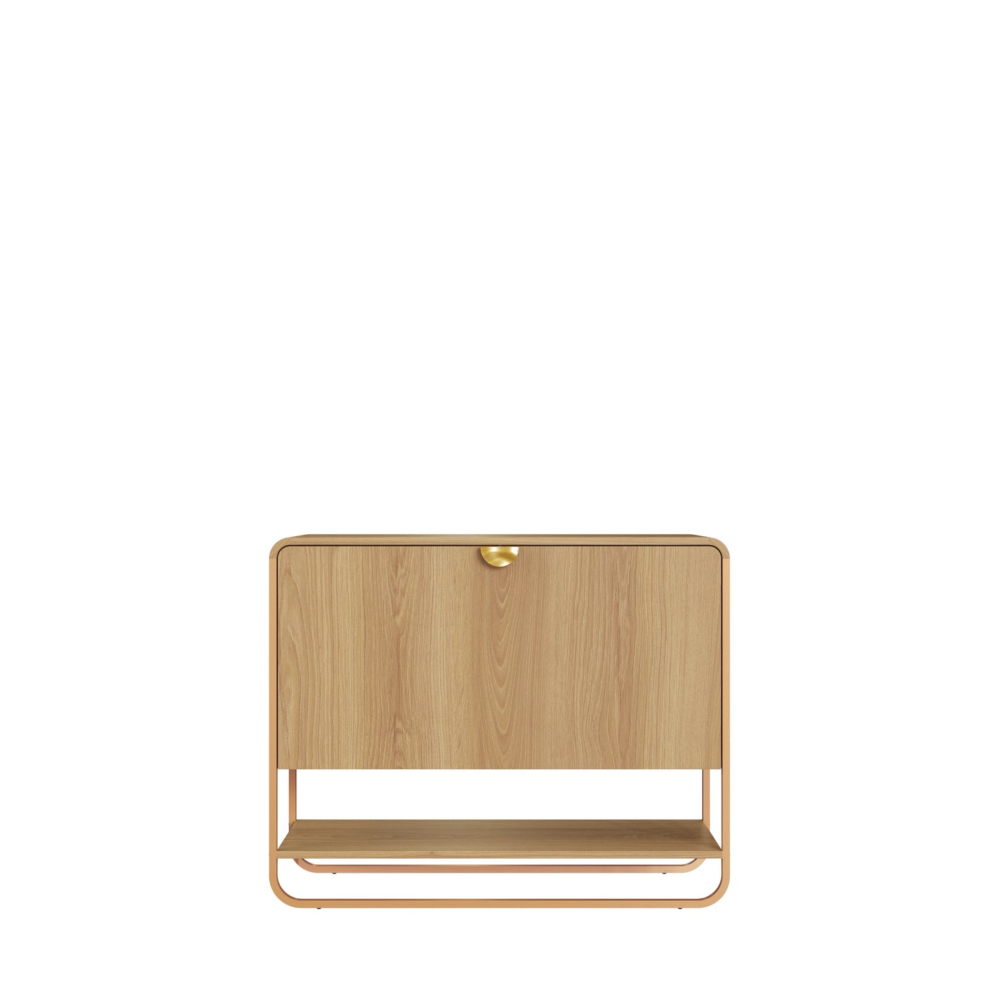 Sapateira com 1 Porta Dunna 93 cm - Mel c/ Dourado