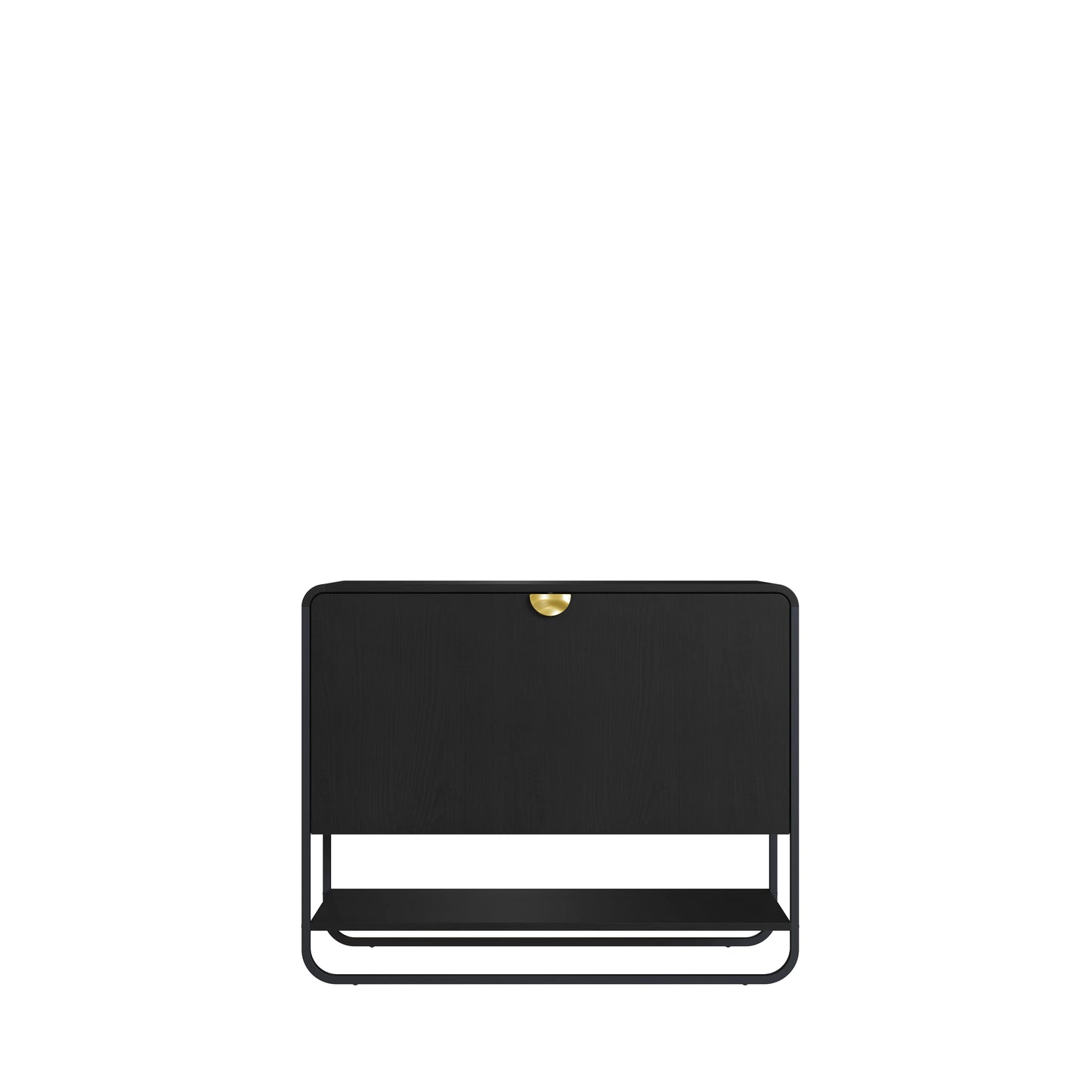 Sapateira com 1 Porta Dunna 93 cm - Preto c/ Dourado