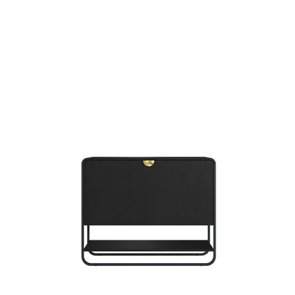 Sapateira com 1 Porta Dunna 93 cm - Preto c/ Dourado