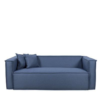 Sofá 3 Lugares Freddo 205 cm - Linho Texturizado Azul