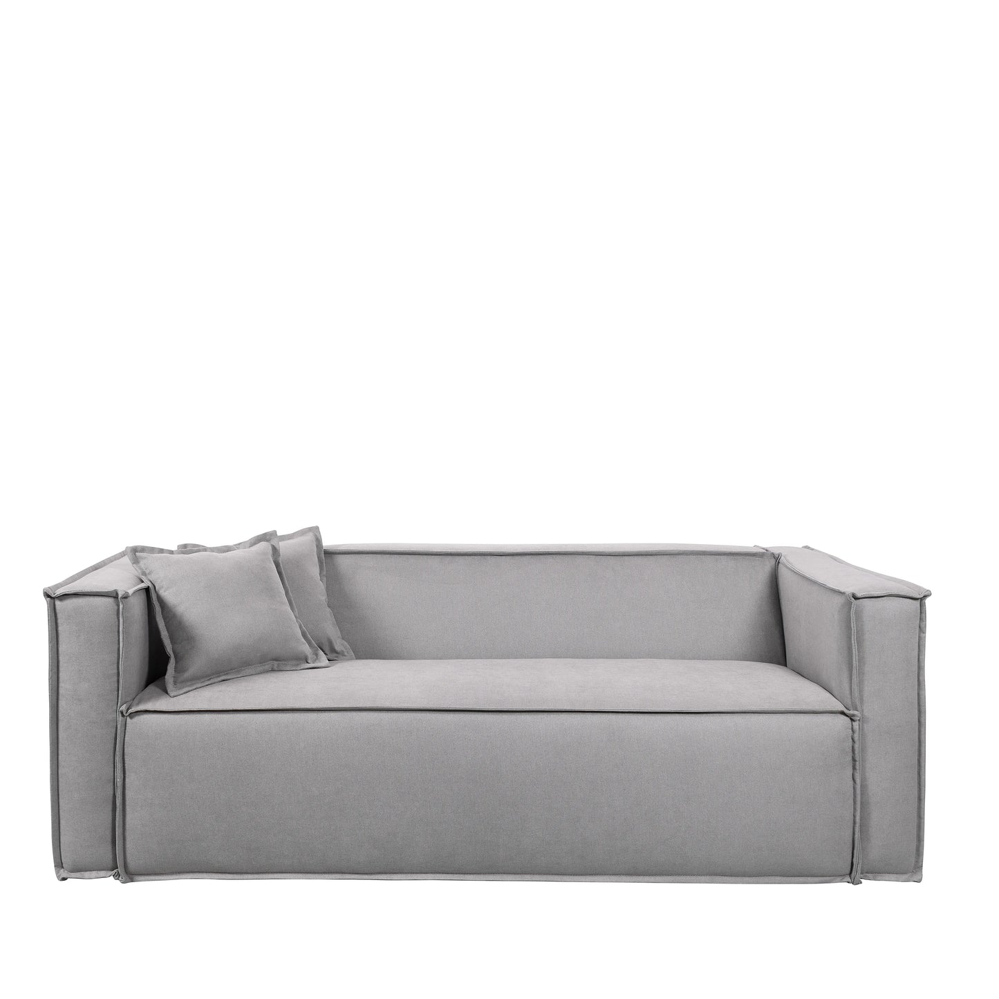 Sofá 3 Lugares Freddo 205 cm - Linho Texturizado Cinza