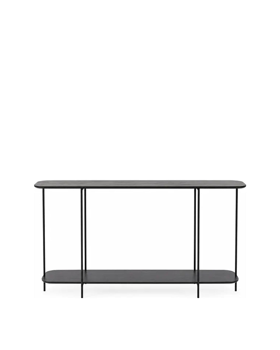 Aparador com Tampo em Lâmina de Madeira e pés em Metal Biophilia 120 cm - Preto