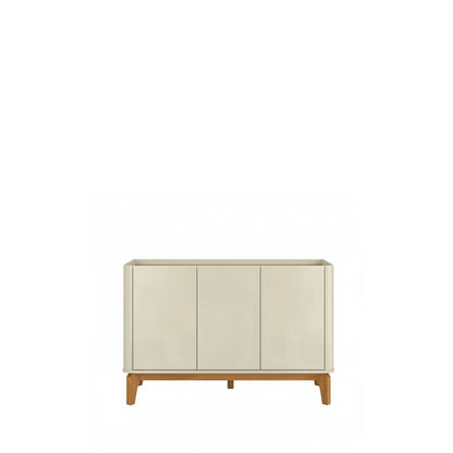 Buffet 3 Portas Arlo 120 cm - Off White c/ Natural