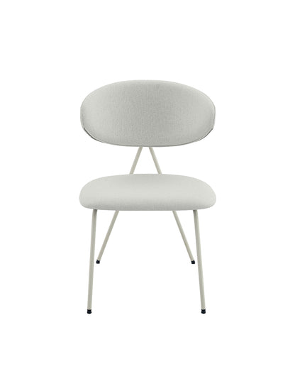 Cadeira de Aço Estofada Elora - Off White