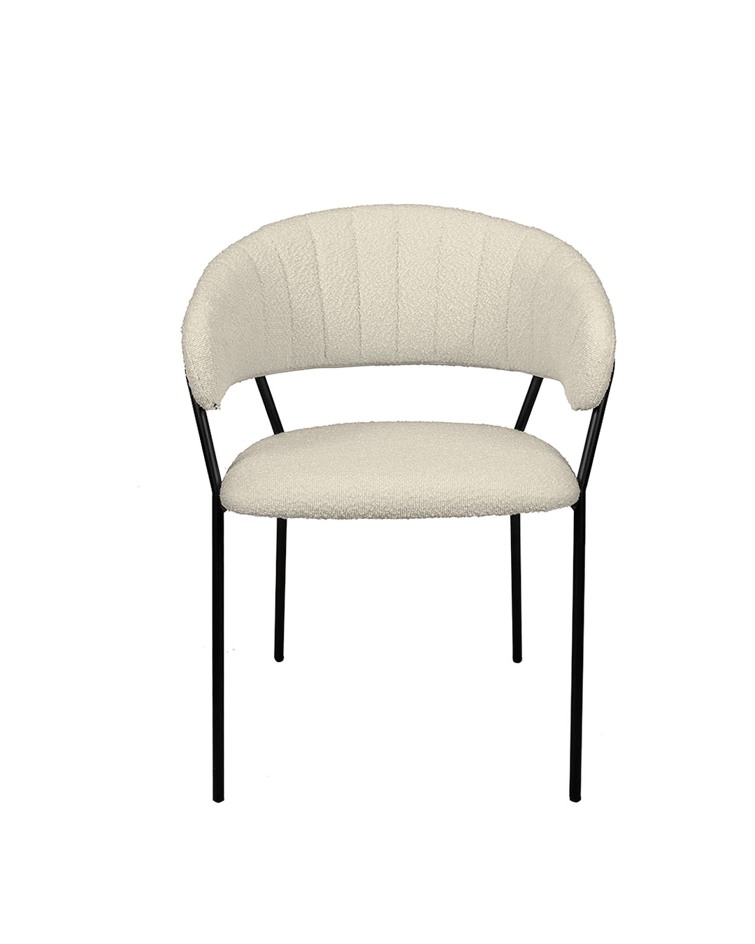 Cadeira de Aço Estofada Maavi - Off White