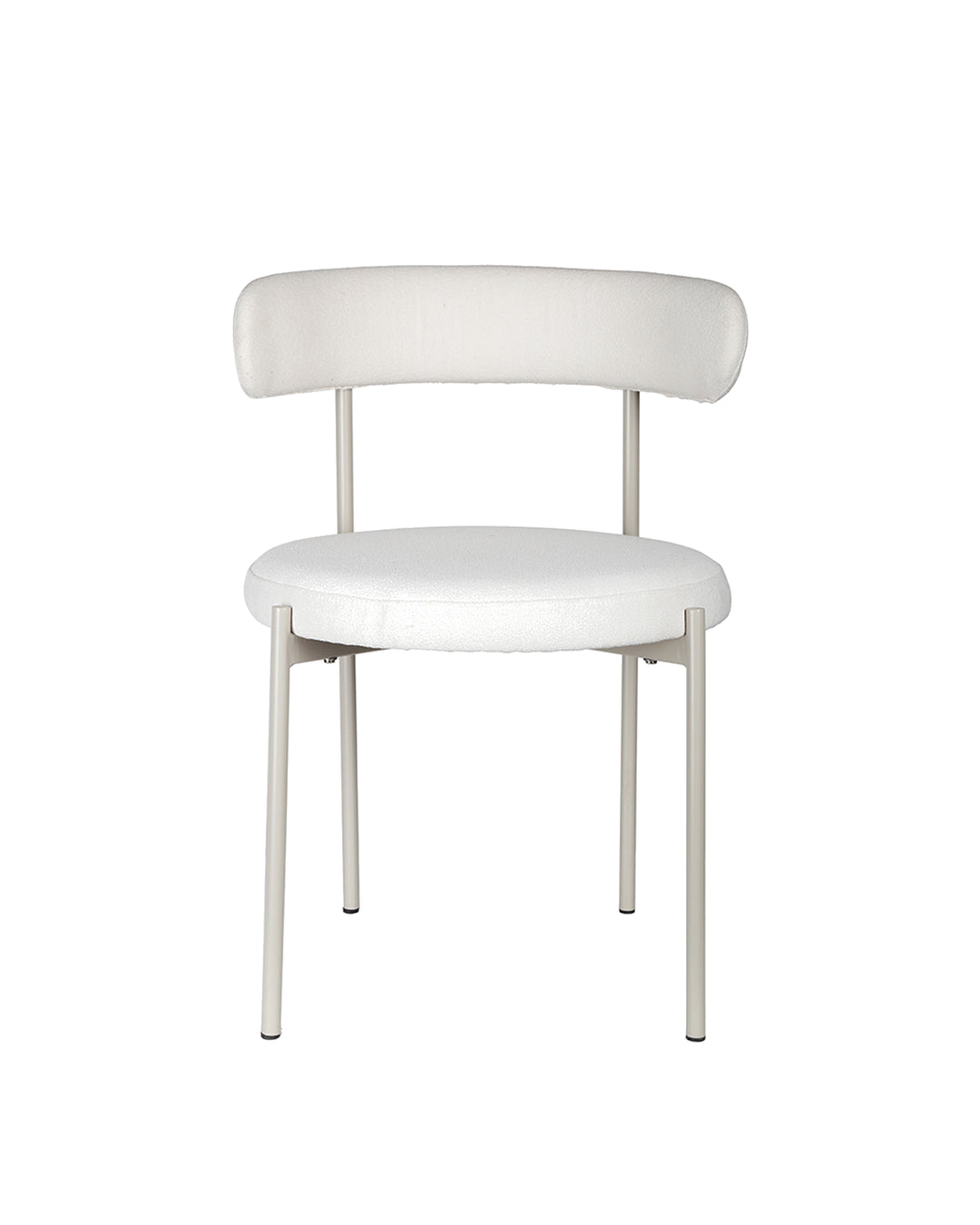 Cadeira de Aço Estofada Olyra - Off White